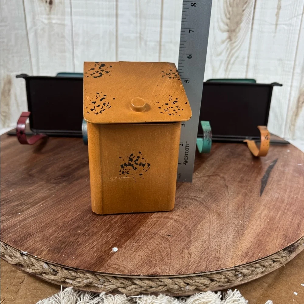 Rustic Multi-Color Metal Wall Canister Set